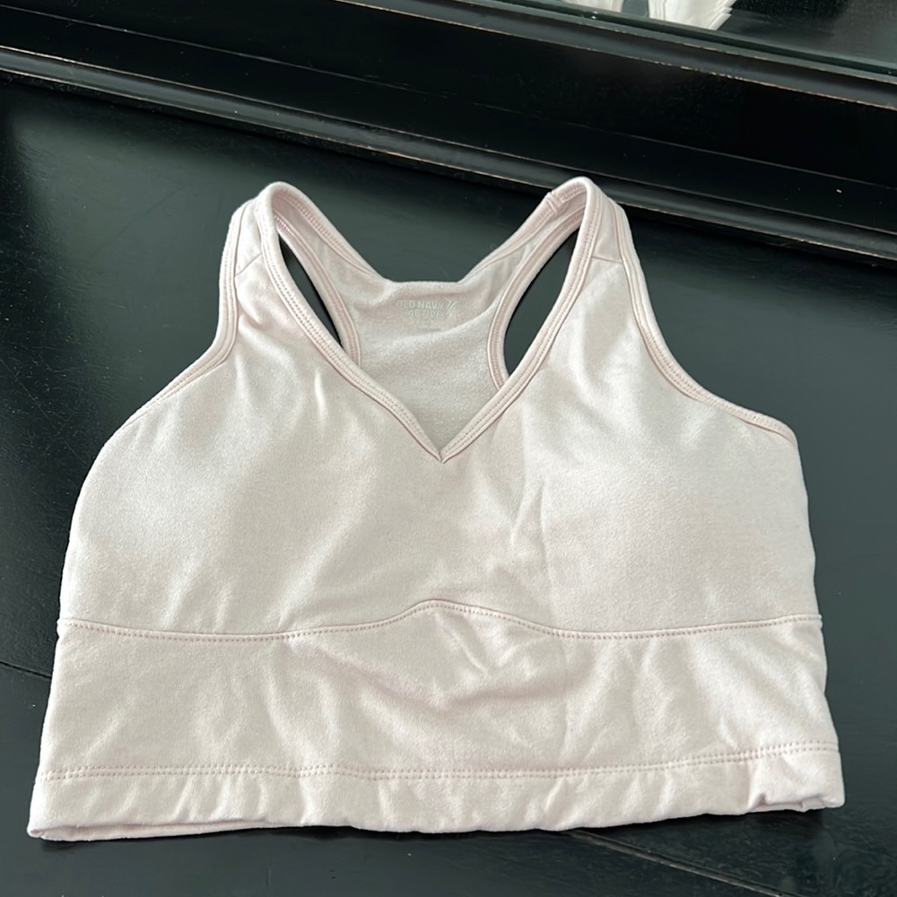 Pink longline bra